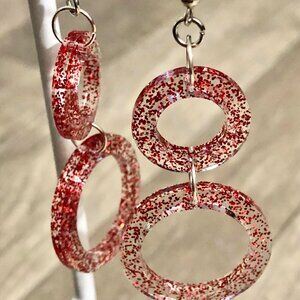 Handmade drop earrings 2 piece set